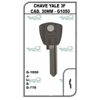 CHAVE YALE 3F CAD. 30MM - G1050 -PACOTE COM 10 UNIDADES 